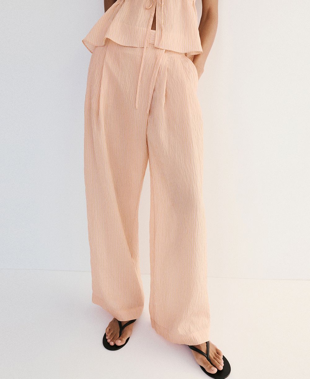 Брюки Mango Women's Striped Lyocell