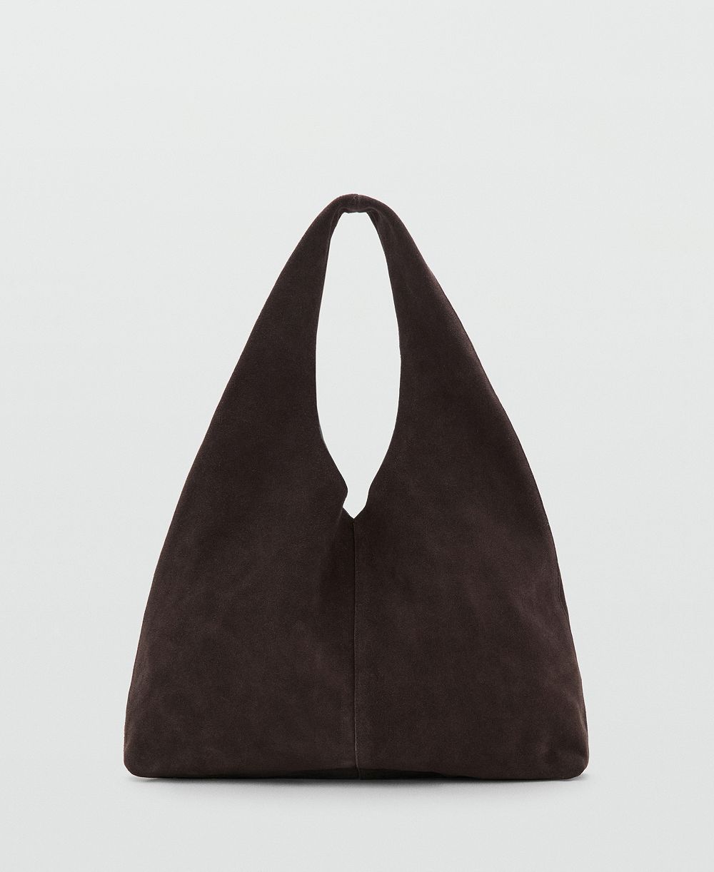 Mango Women's Suede Shopper Bag