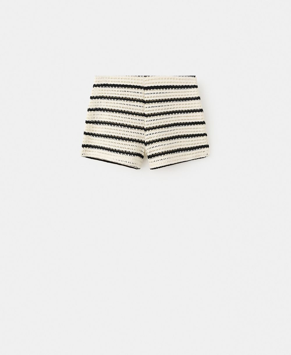 Шорты Mango Women's Striped Crochet