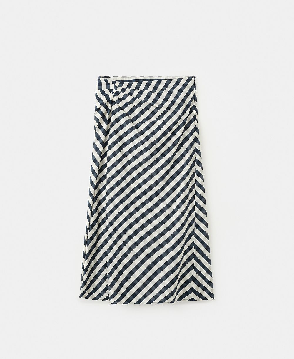 Mango Women's Gingham Midi Skirt