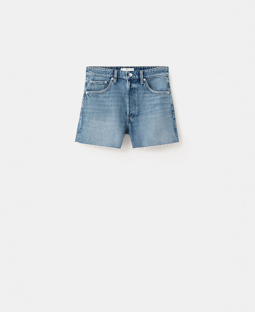 Шорты Mango Women's Frayed Hem Denim