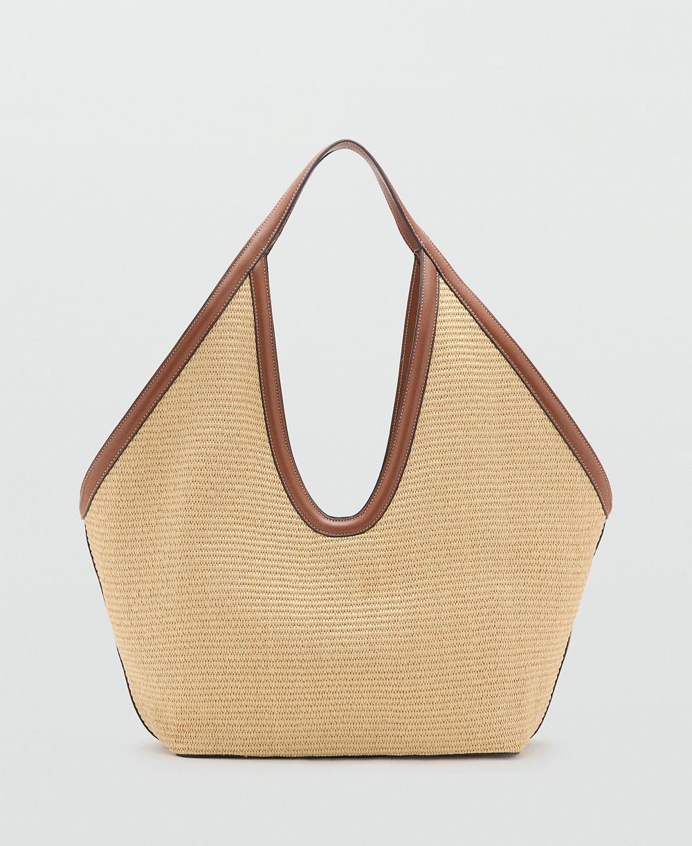 Mango Women's Natural Fibre Shopper Bag