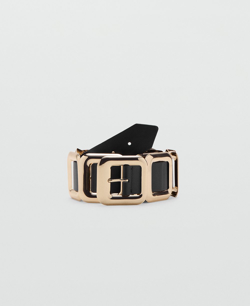 Женский кожаный ремень Mango Square Design