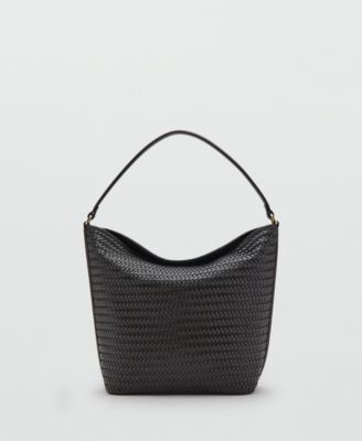 Mango Women's Braided Bucket Shoulder Bag