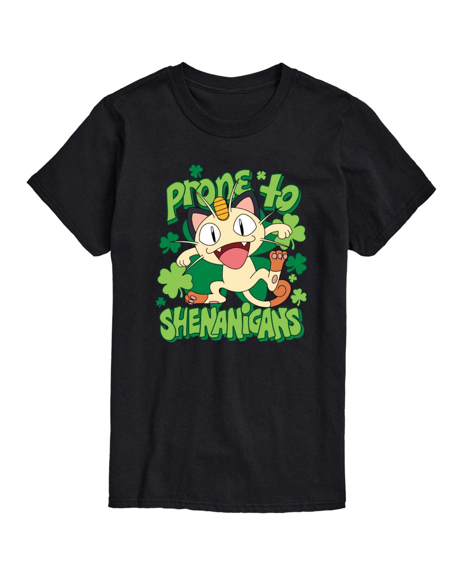 AIRWAVES Men's Pokémon Shenanigans Meowth Short-Sleeve Graphic T-Shirt