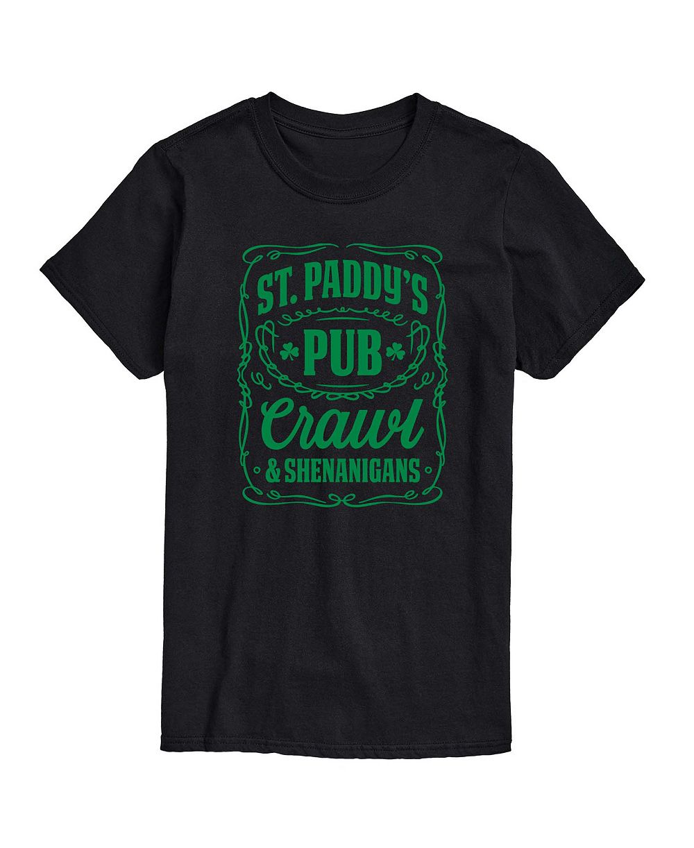 AIRWAVES Men's Instant Message St. Paddy's Pub Crawl Short-Sleeve Graphic T-Shirt