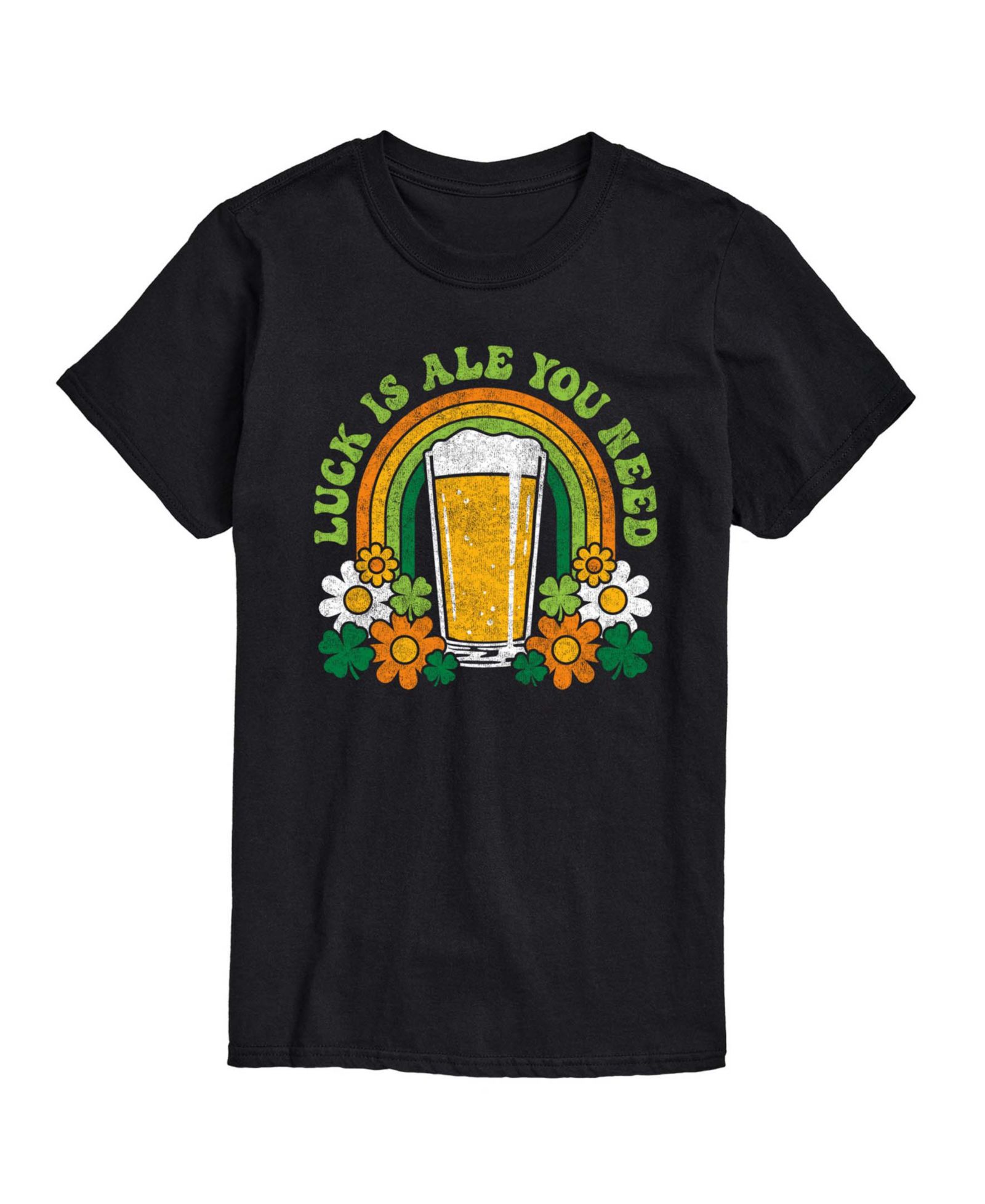AIRWAVES Men's Instant Message Luck Is Ale You Need Short-Sleeve Graphic T-Shirt