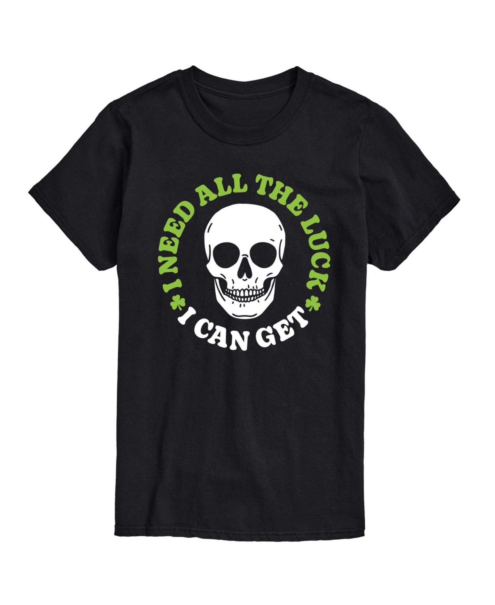 AIRWAVES Men's Instant Message Need All The Luck Can Get Short-Sleeve Graphic T-Shirt