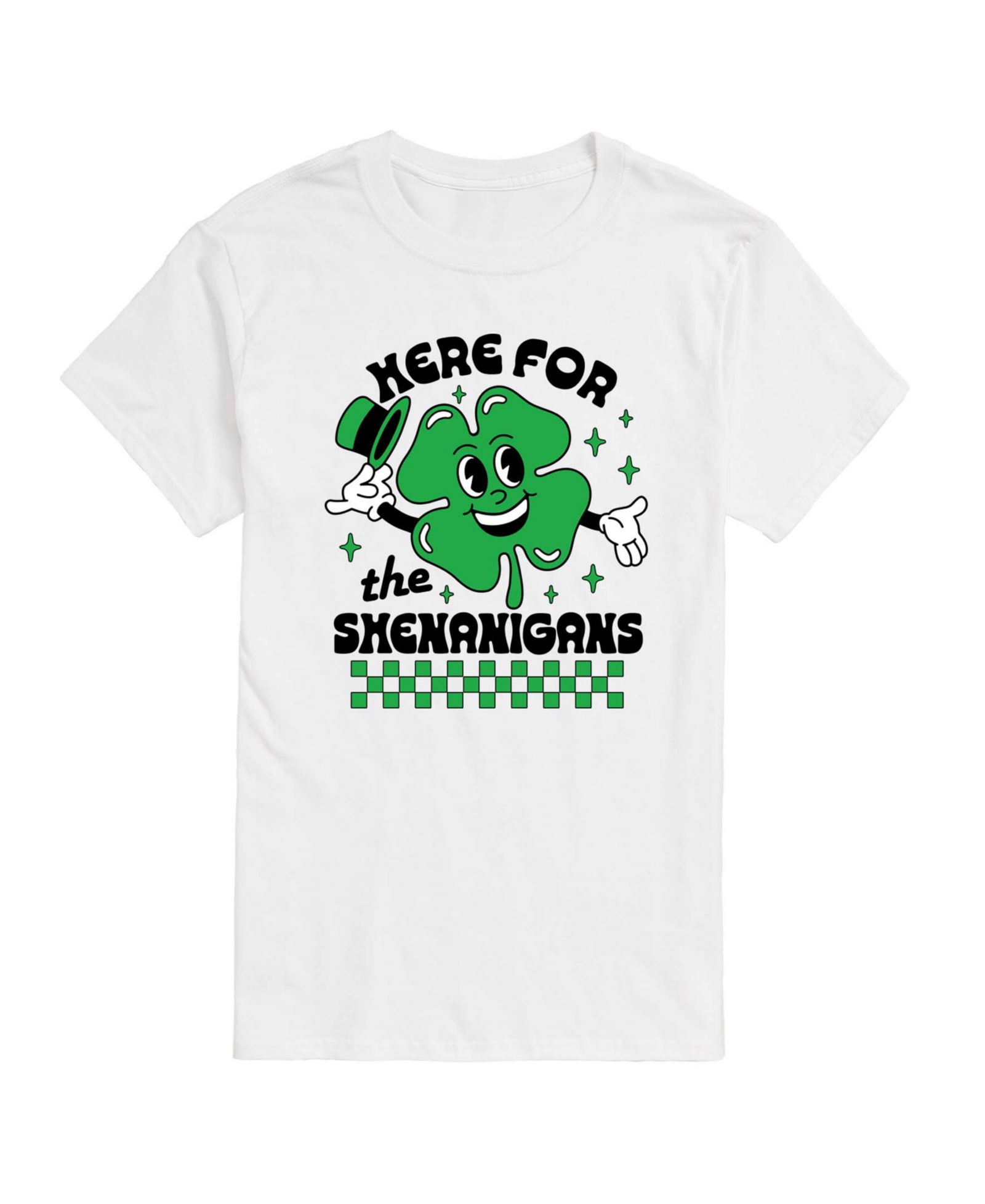 AIRWAVES Men's Instant Message Here For The Shenanigans Short-Sleeve Graphic T-Shirt