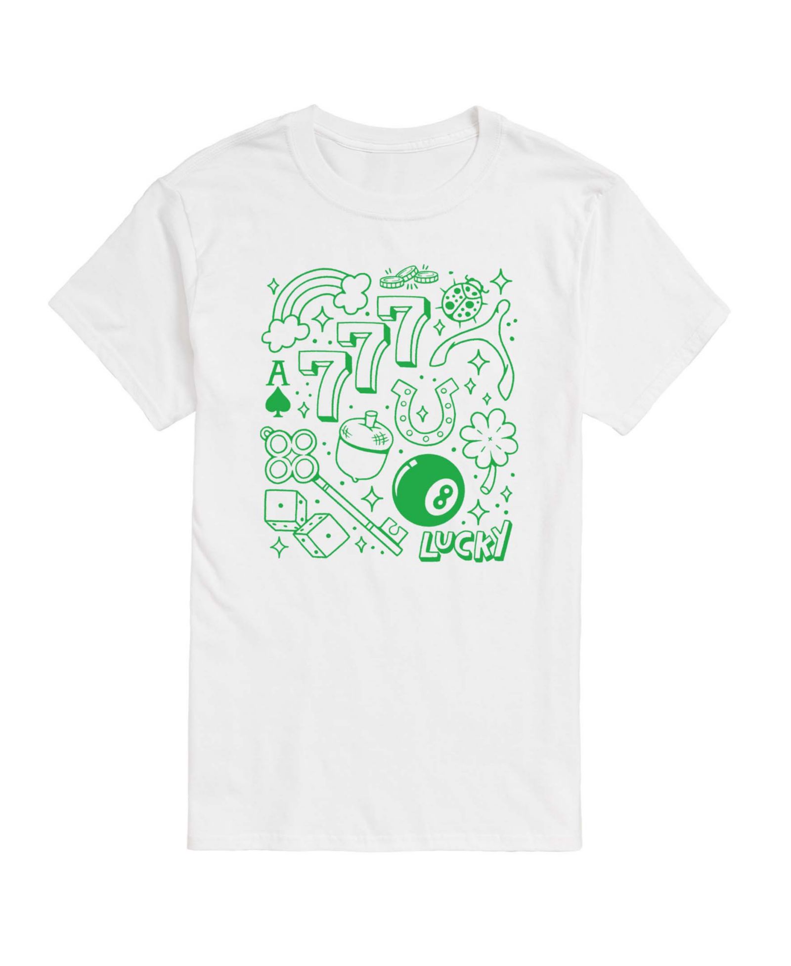 AIRWAVES Men's Instant Message Lucky Cluster Short-Sleeve Graphic T-Shirt