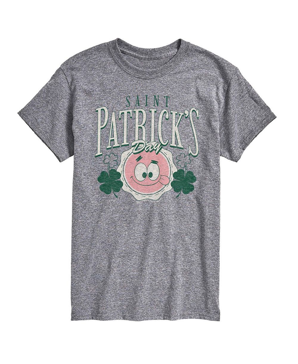 AIRWAVES Men's SpongeBob Squarepants St. Patrick's Day Short-Sleeve Graphic T-Shirt