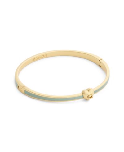 Браслет COACH с эмалью Signature C Heart в зеленом цвете