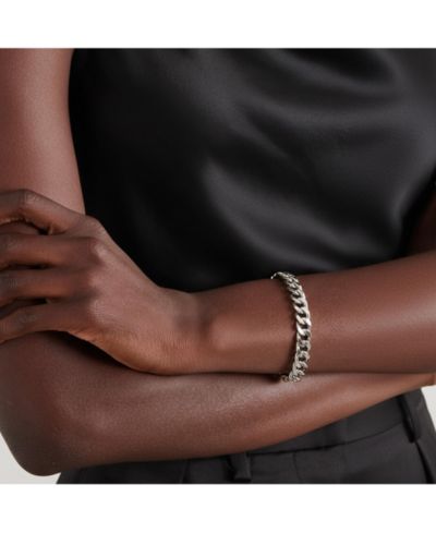 Joey Baby Silver Chunky Cuban Chain Bracelet with Toggle Clasp