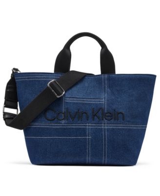 Calvin Klein большая сумка через плечо из денима Averil