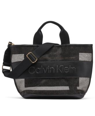 Большая сумка через плечо Calvin Klein Averil Signature Mesh