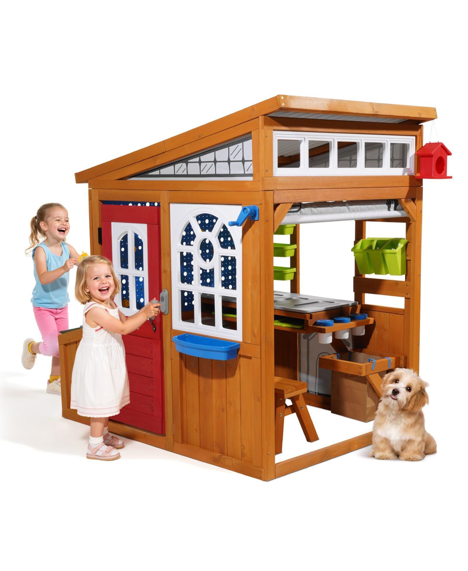 Игровой домик SUGIFT Cedar Wood с дверным звонком, окнами и карманами для хранения