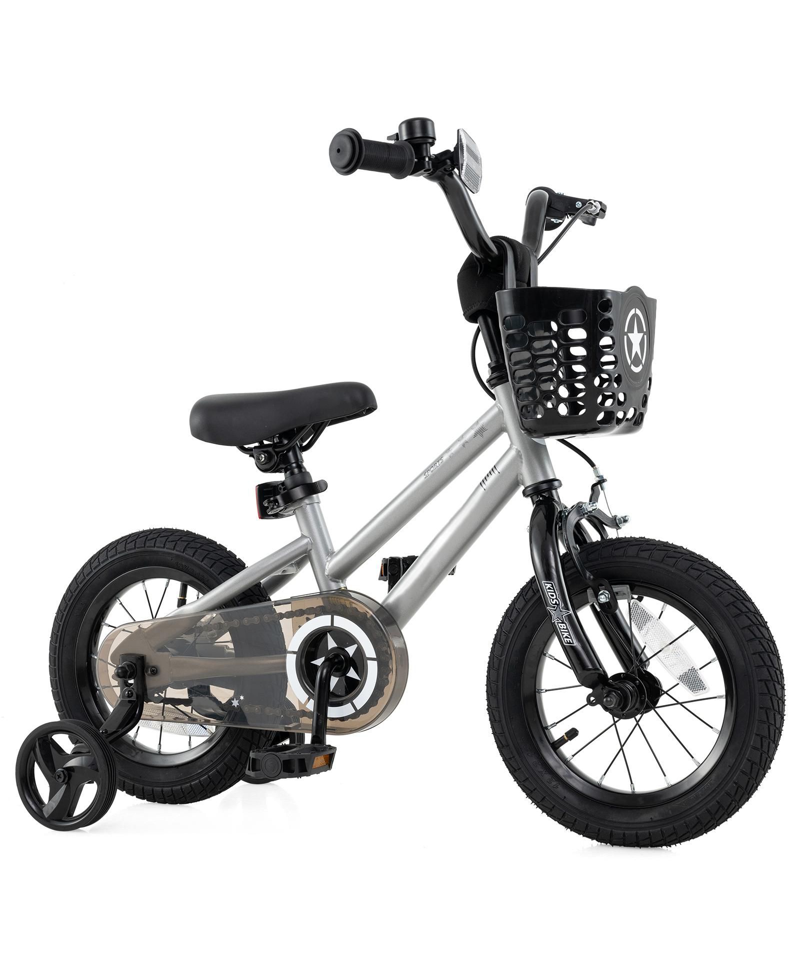 Велосипед SUGIFT 12 Inch Kids с регулировкой и прозрачным защитным кожувом цепи для детей 3-4 лет