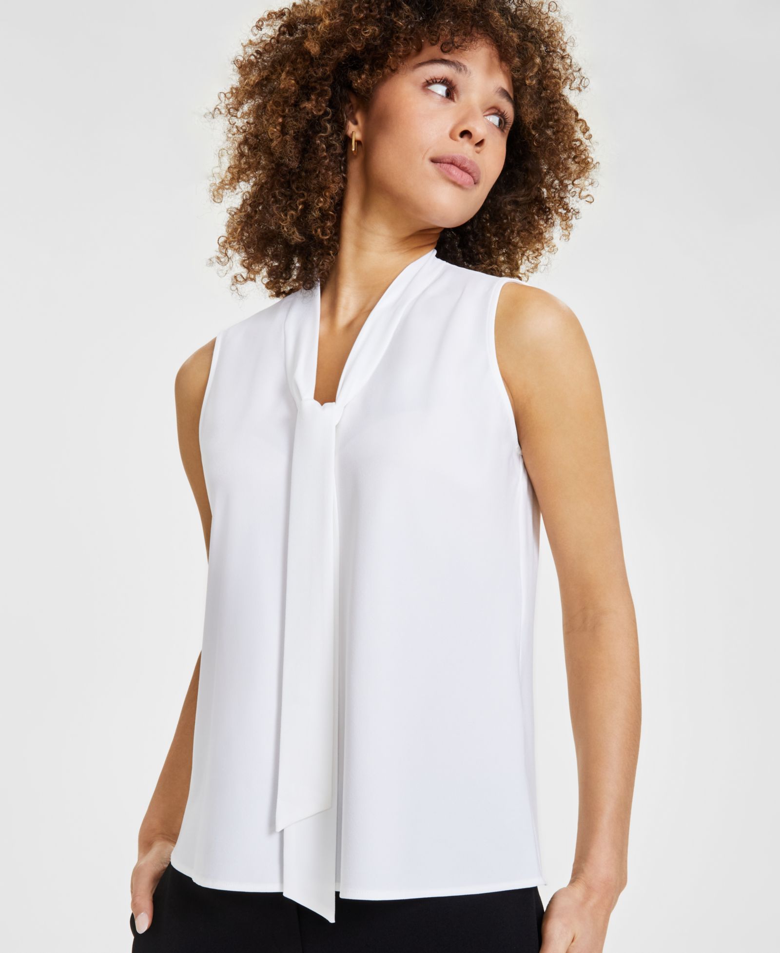 Женский топ Kasper Sleeveless Tie-Neck