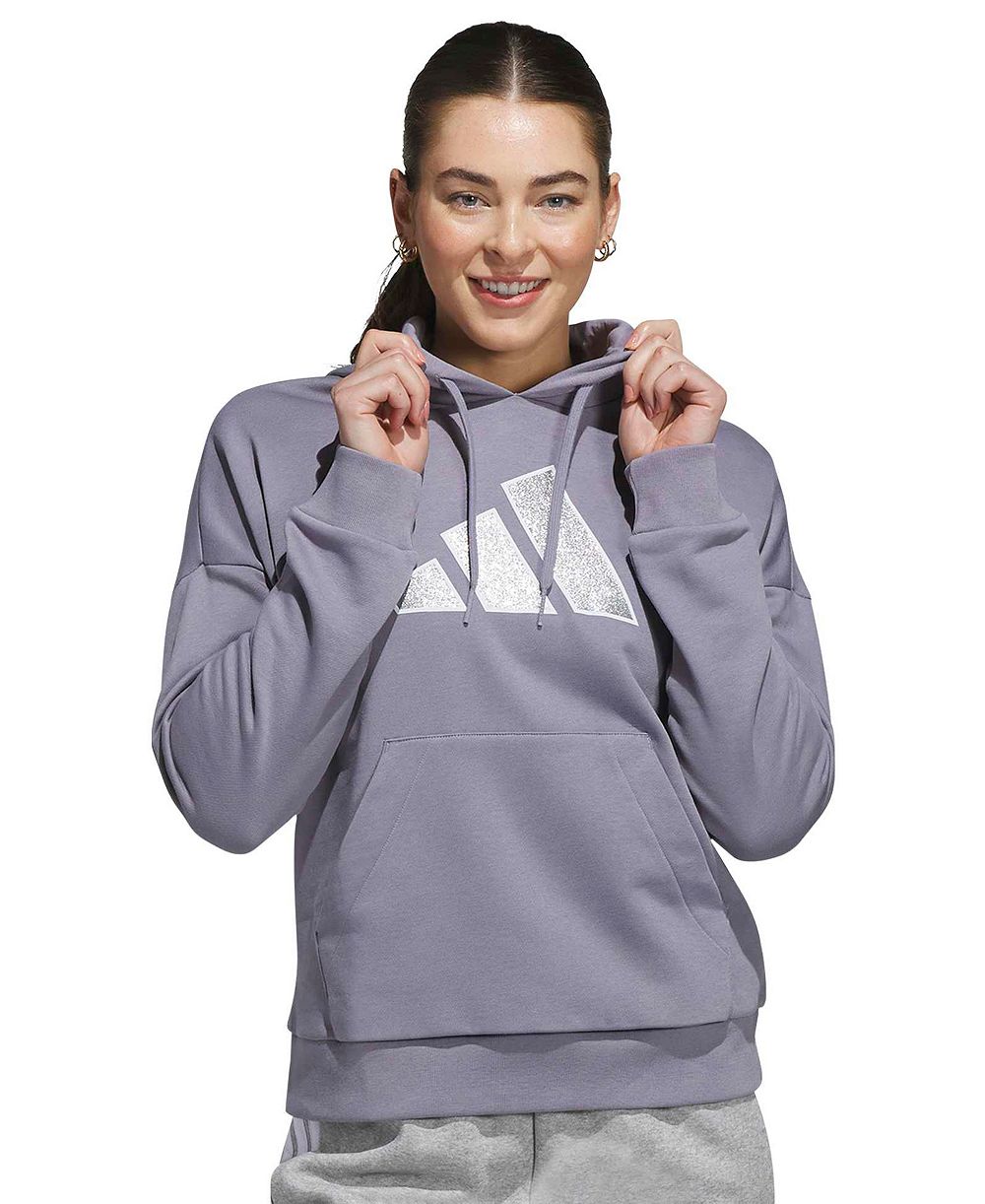 adidas Женская толстовка с длинным рукавом и капюшоном с графическим принтом