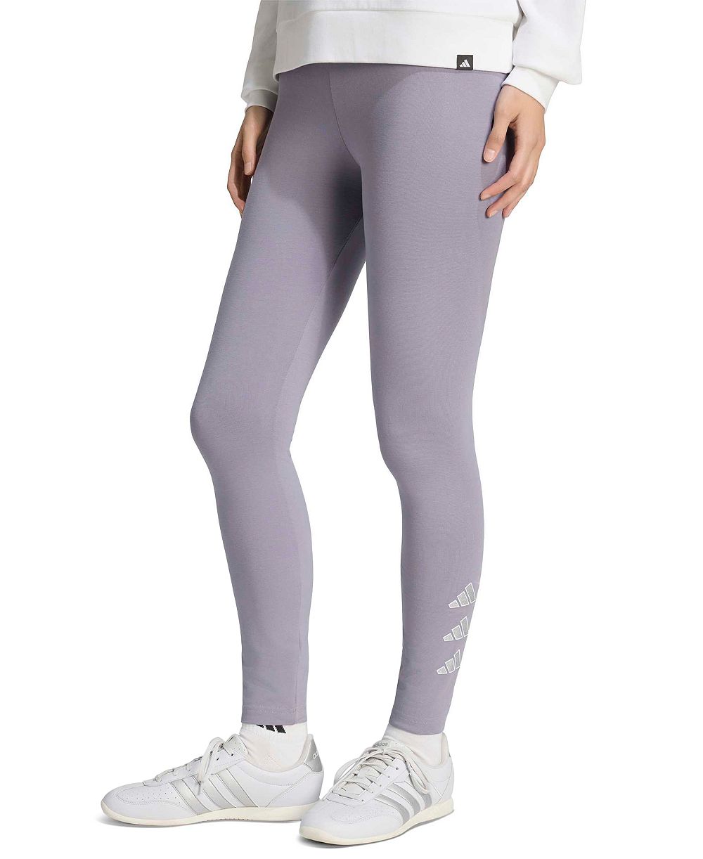adidas Women's Holiday High-Waisted Logo Graphic Leggings