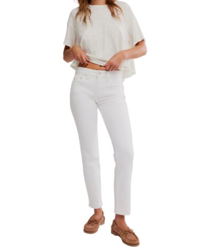 Free People Women's We The Free Oracle Low-Rise Slim Straight Jeans