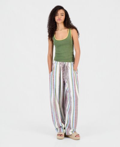 Free People Женские брюки в полоску с широкими штанинами