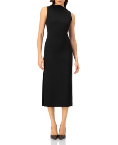 Ivonne Women's Sleeveless Midi Dress with Side Slit
