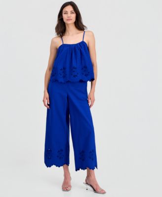 Брюки On 34th Women's Linen-Blend с вырезом по краю