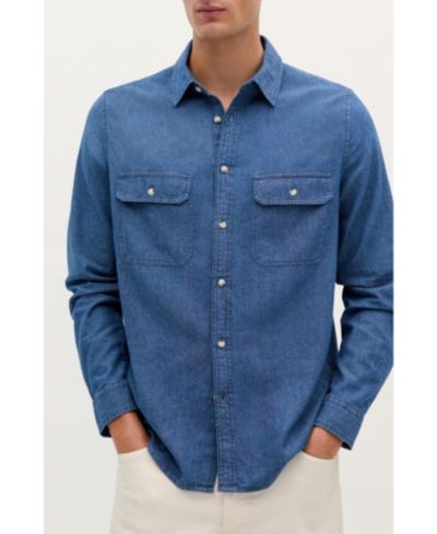 Scalpers Мужская рубашка из денима Coastal Denim Pockets
