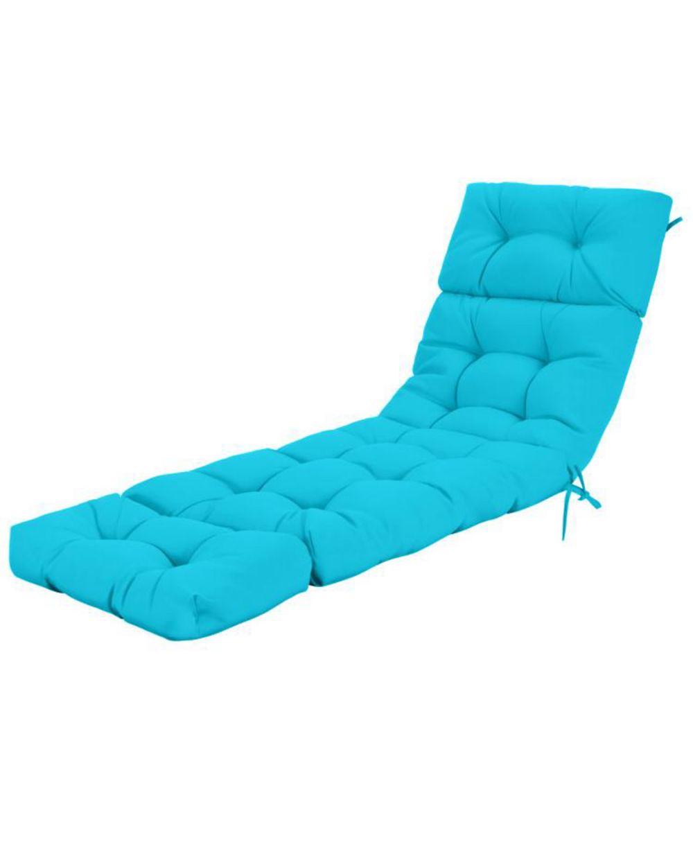 Slickblue Outdoor Chaise Lounge Cushion with Ties for Poolside