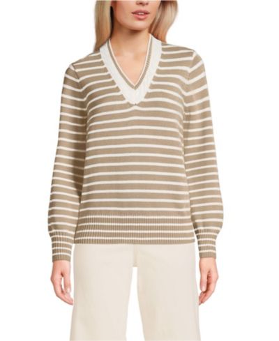 Женский джемпер Lands' End Drifter Set in Sleeve Vneck