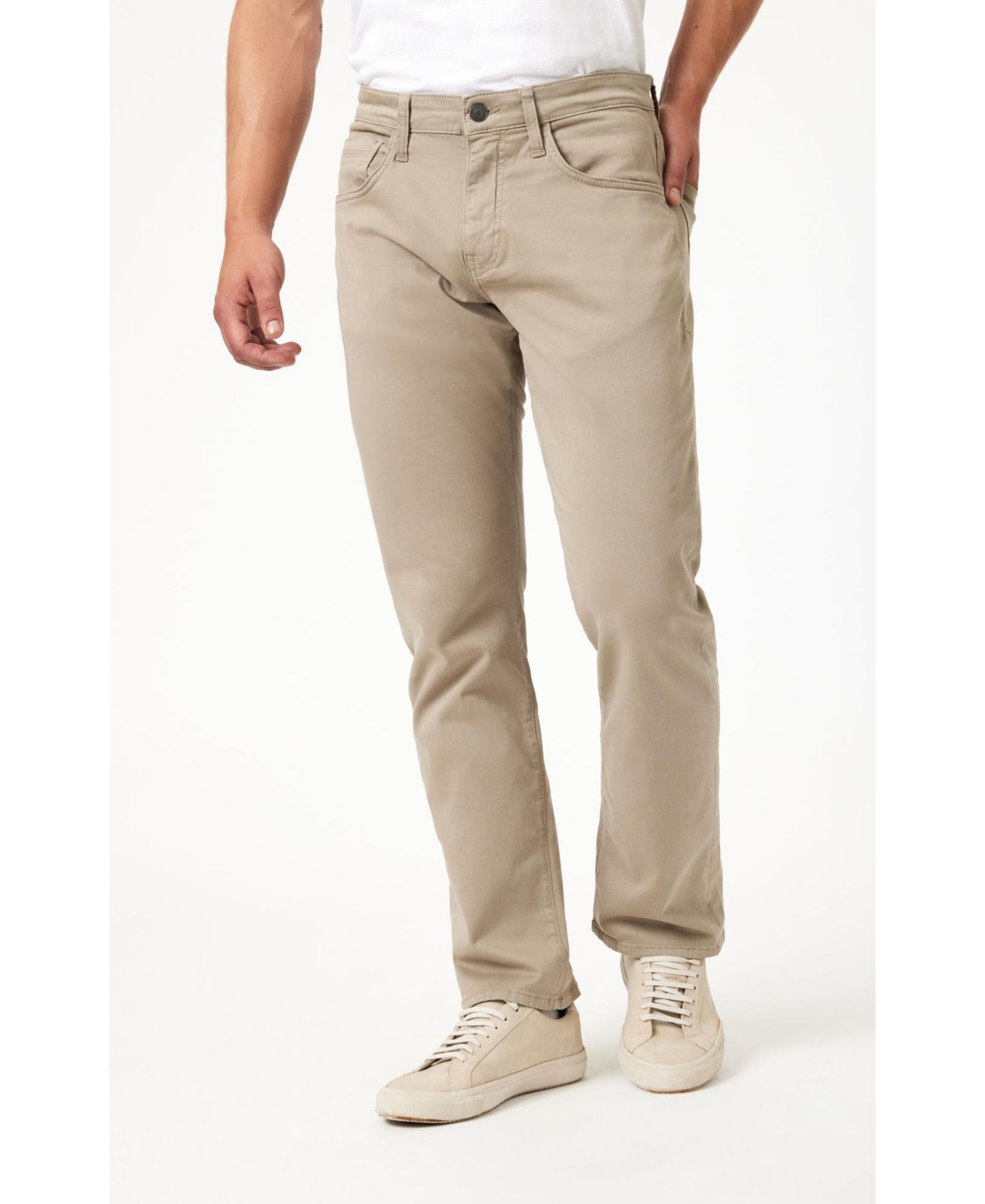 Mavi Jeans Men's Matt Relaxed Straight Leg In Sand Casual Twill