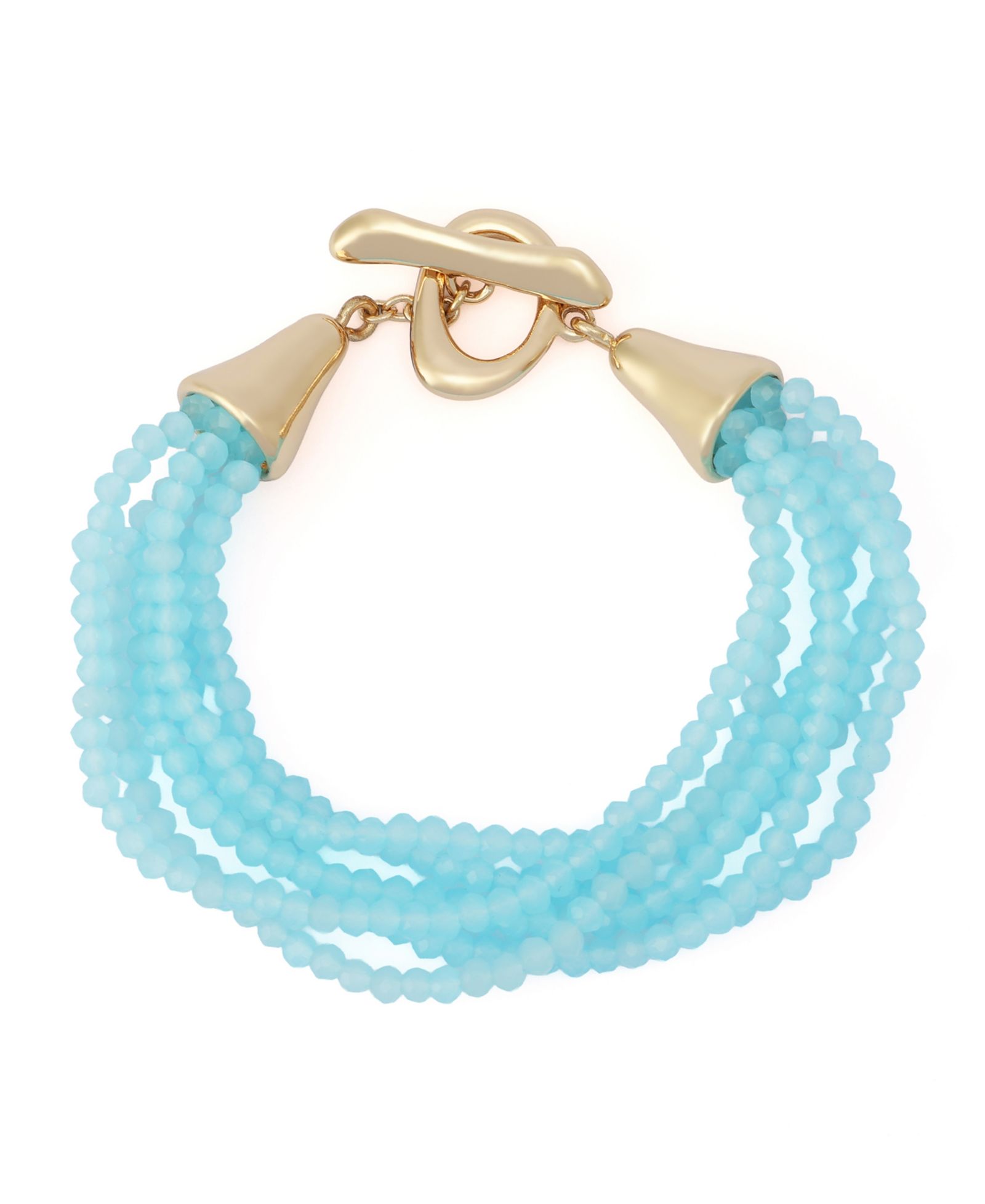 Robert Lee Morris Soho Faux Stone Seed Bead Layered Bracelet