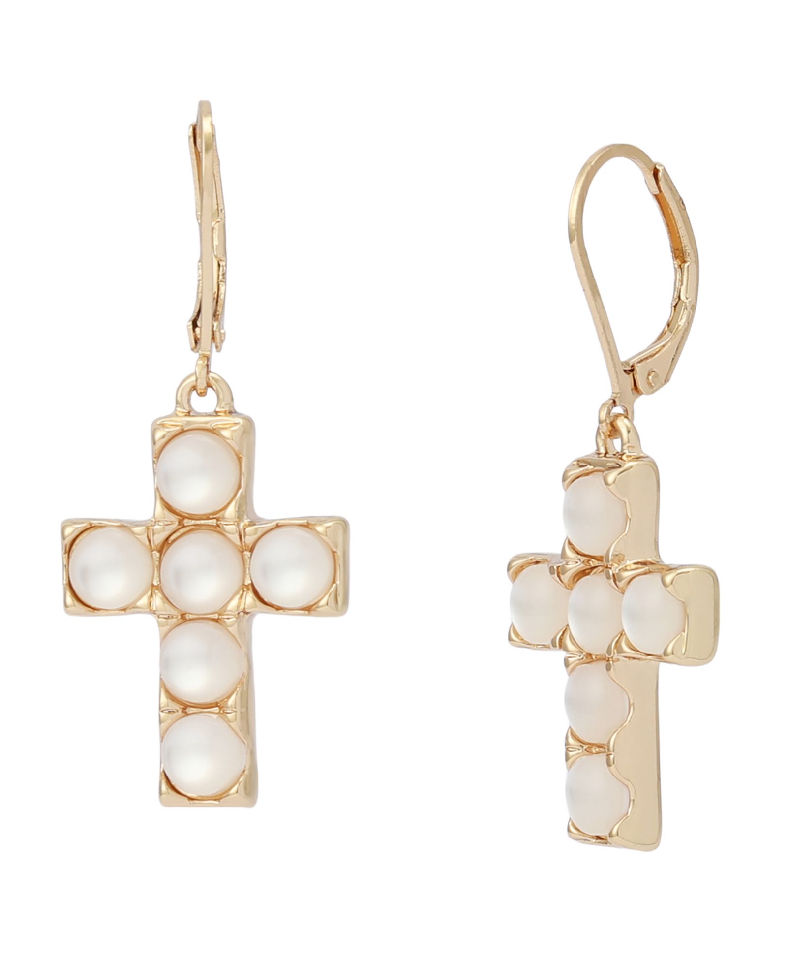 Серьги-подвески Robert Lee Morris Soho Mother of Pearl Cross Drop