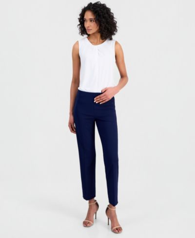 Женские брюки Anne Klein Stretch Crepe Pull-On Hollywood Waist, Regular & Petite