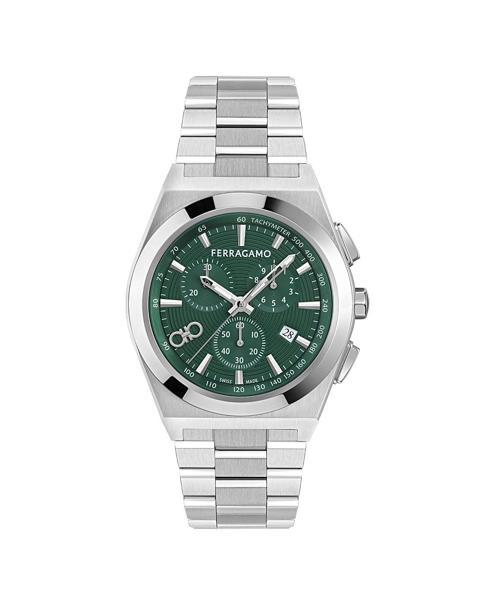 Ferragamo Мужские часы Vega Upper East Chrono с браслетом из нержавеющей стали 42mm