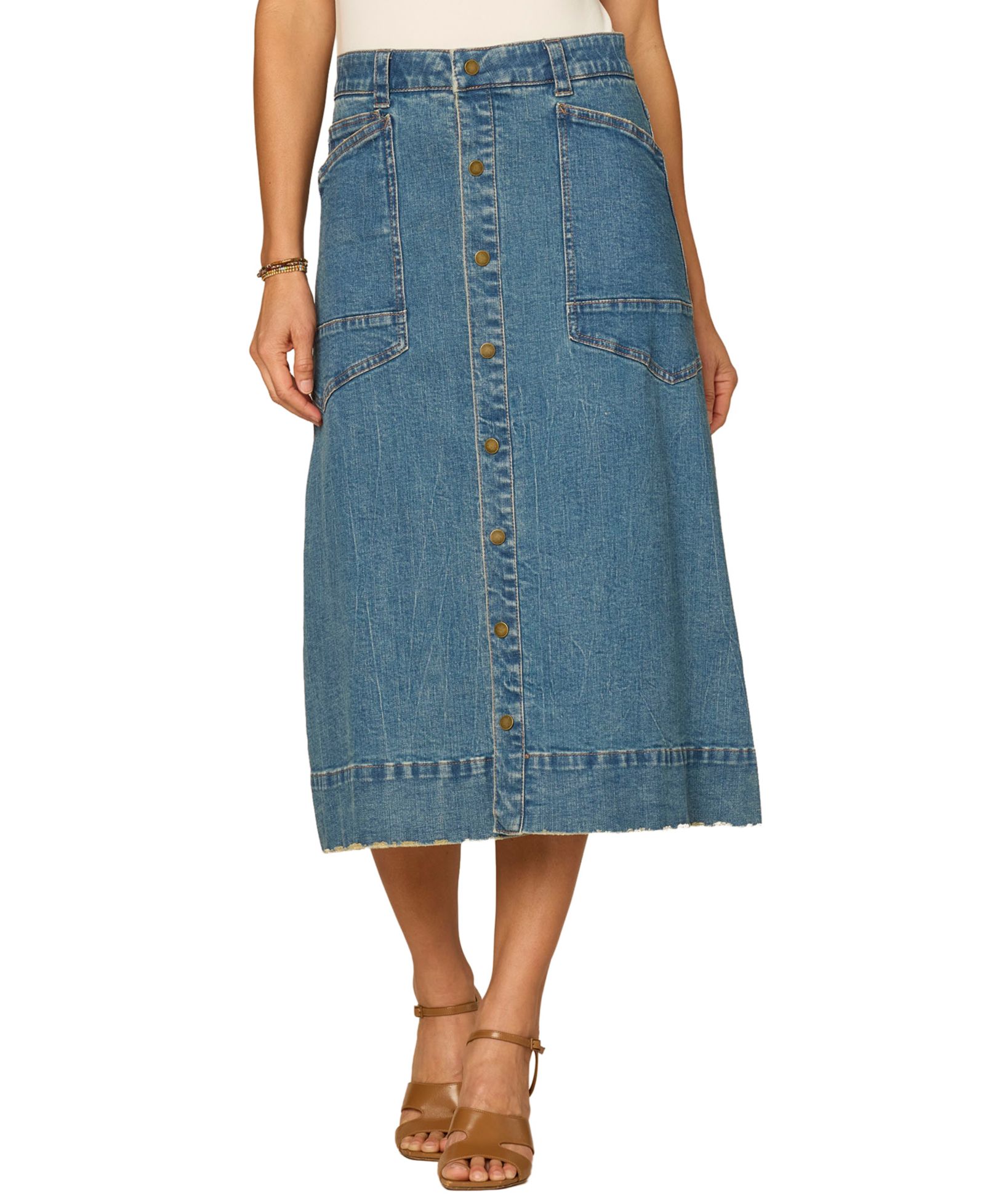 Democracy Women's AB Solution A-Line Midi Skirt
