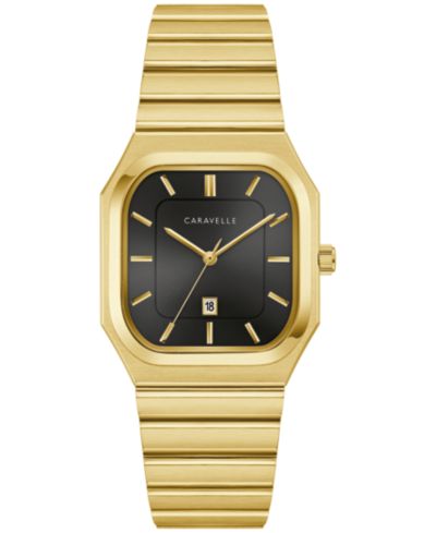 Caravelle наручные часы Vintage Gold-Tone Stainless Steel Men's