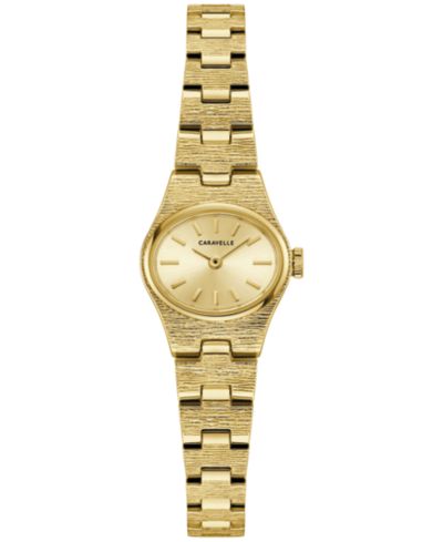Женские наручные часы Caravelle Vintage Gold-Tone Stainless Steel, 20mm