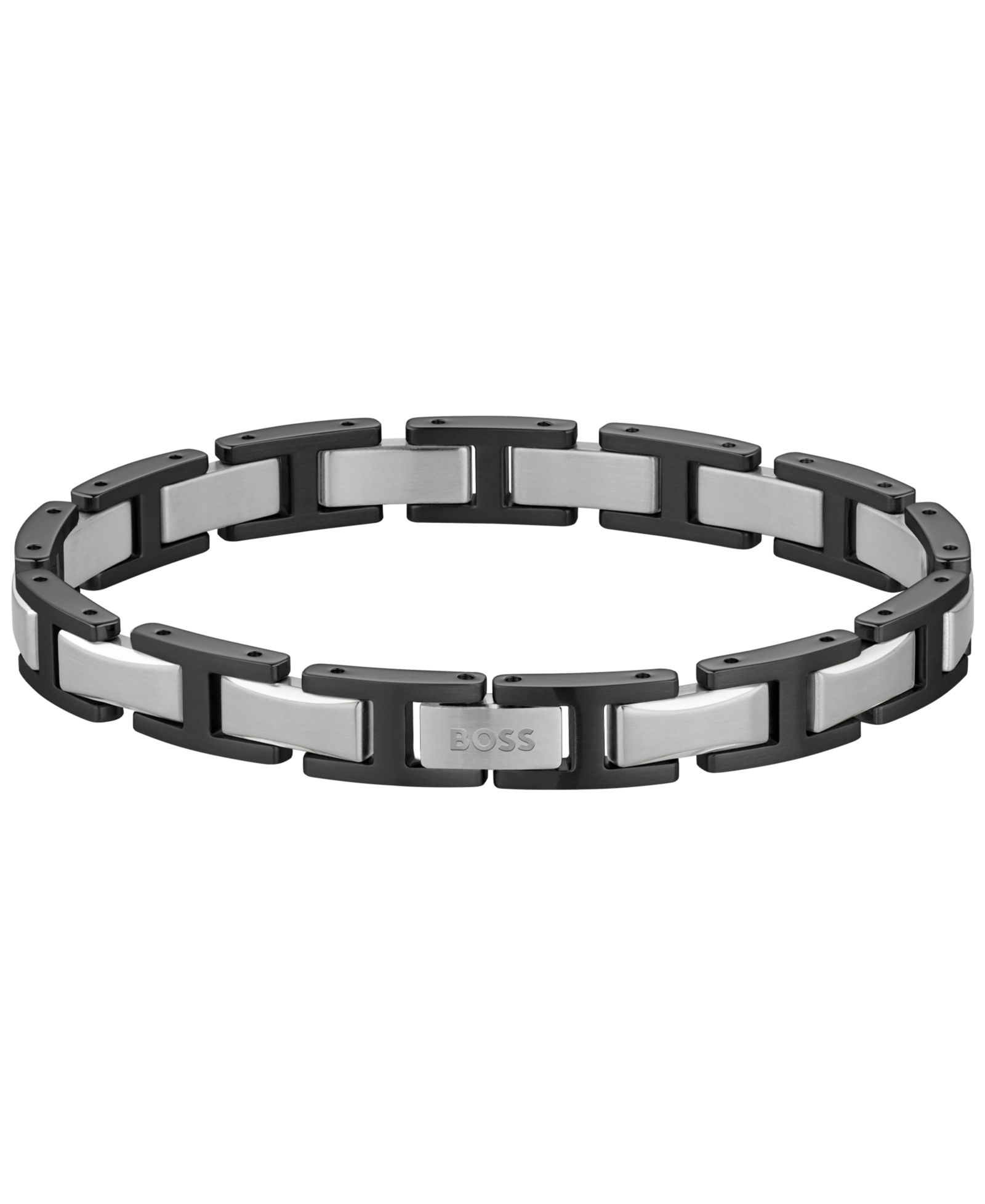 Hugo Boss Men Nolan Stainless Steel Ionic Plated Black Steel Bracelet