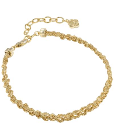 Браслет Kendra Scott Gabriella с плетеной цепью, позолота 14k