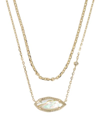 Kendra Scott многослойная короткая подвеска Ophelia, позолоченная 14k