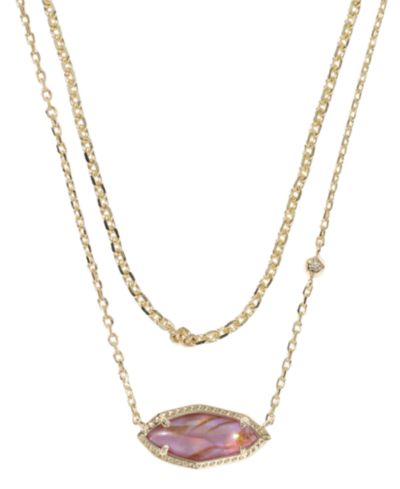 Kendra Scott многослойная короткая подвеска Ophelia, позолоченная 14k