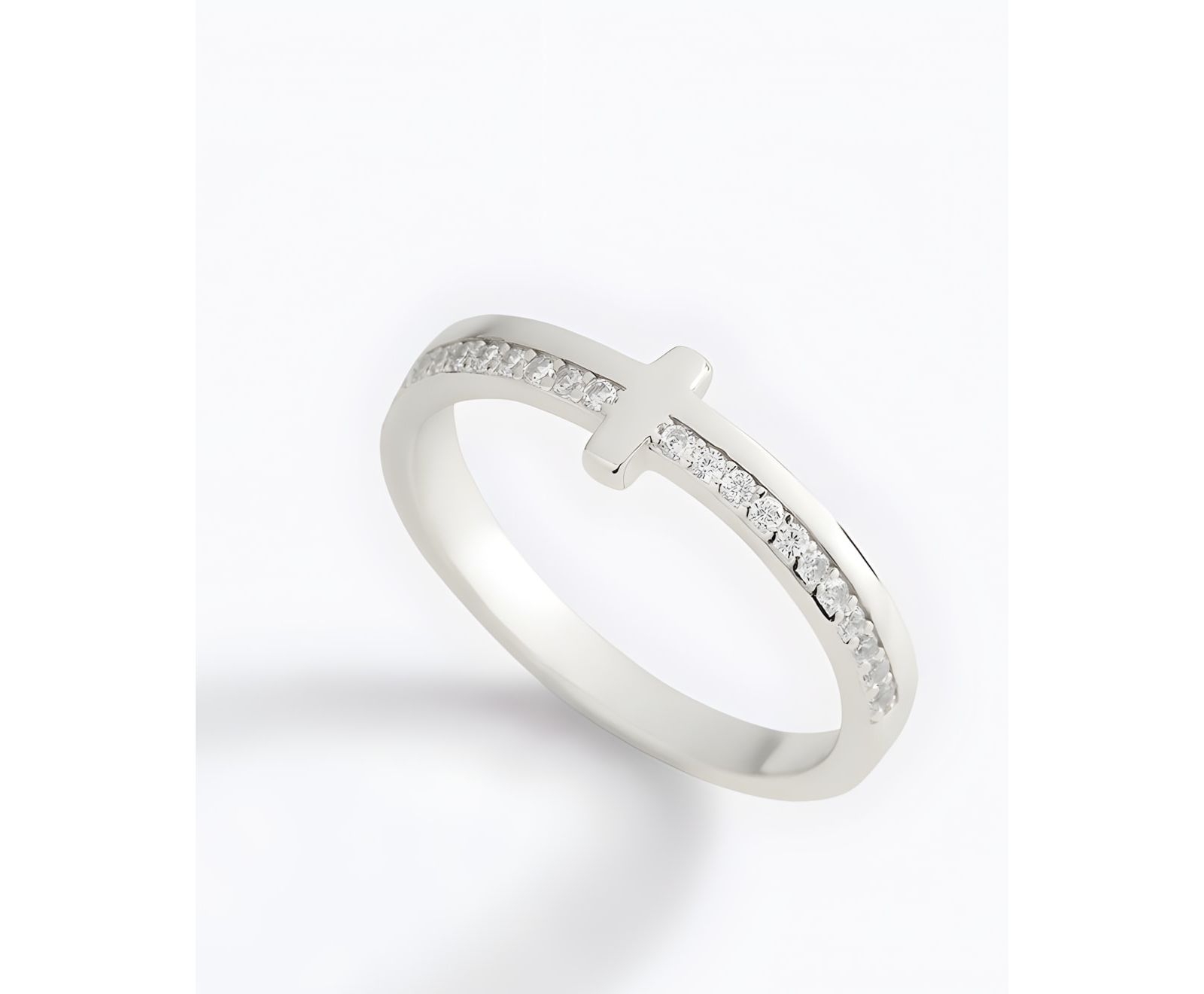 Mint & Lily CZ Cross Ring