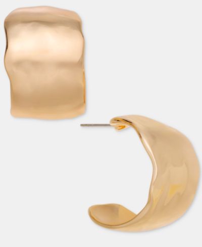 I.N.C. International Concepts серьги-кольца Huggie Hoop Textured, 1.1"