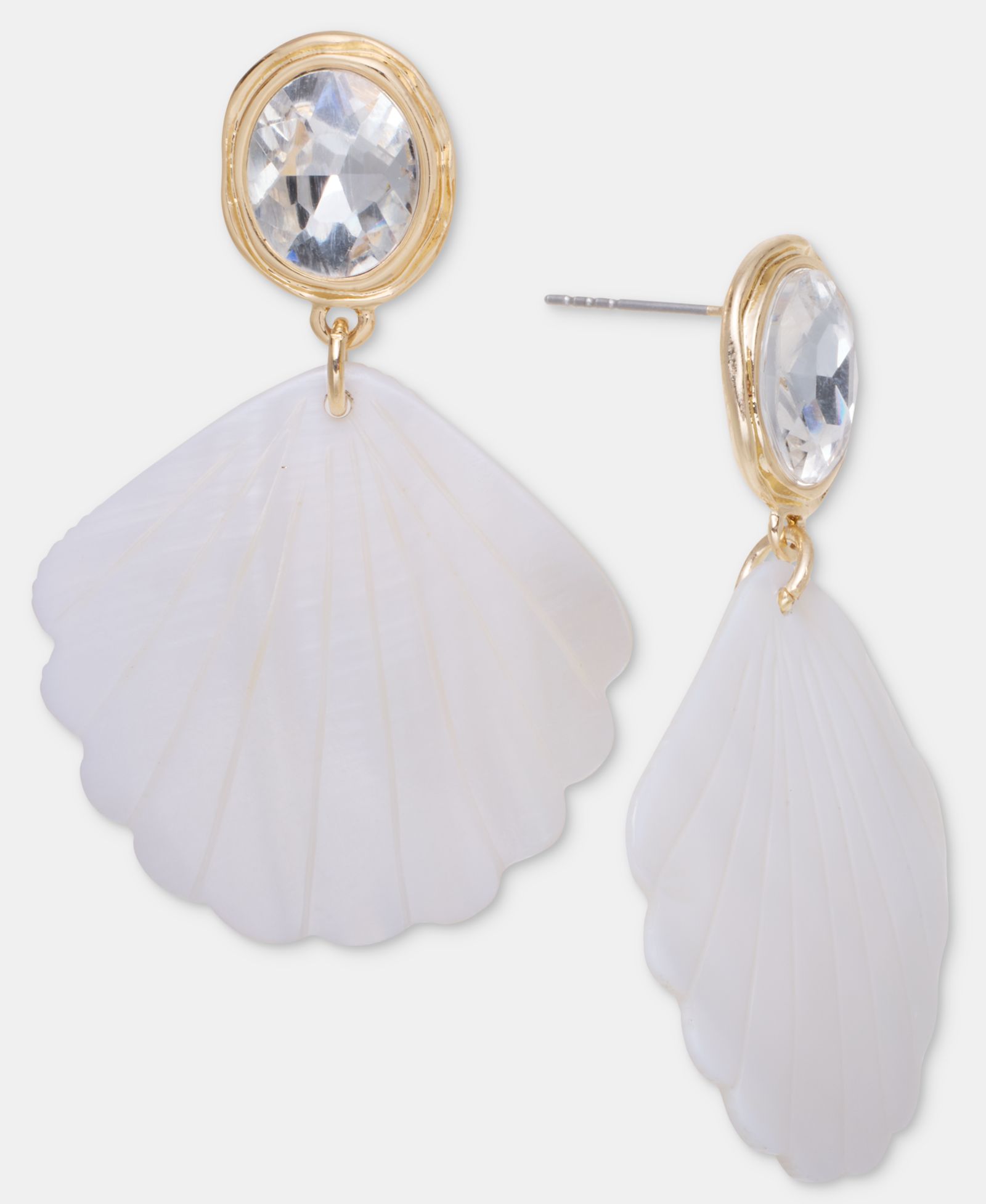 I.N.C. International Concepts Crystal & Shell Drop Earrings, Macy's Exclusive