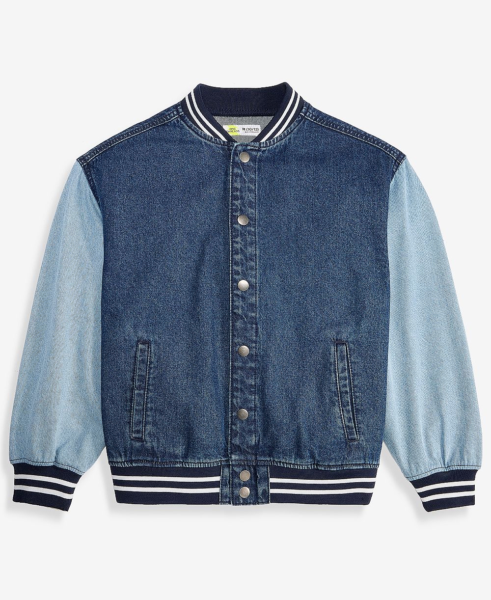 Детская джинсовая куртка Epic Threads Boys' XS-XL Cotton Denim Varsity