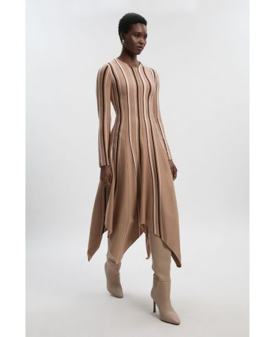 Женское трикотажное миди-платье Karen Millen Asymmetric Hem