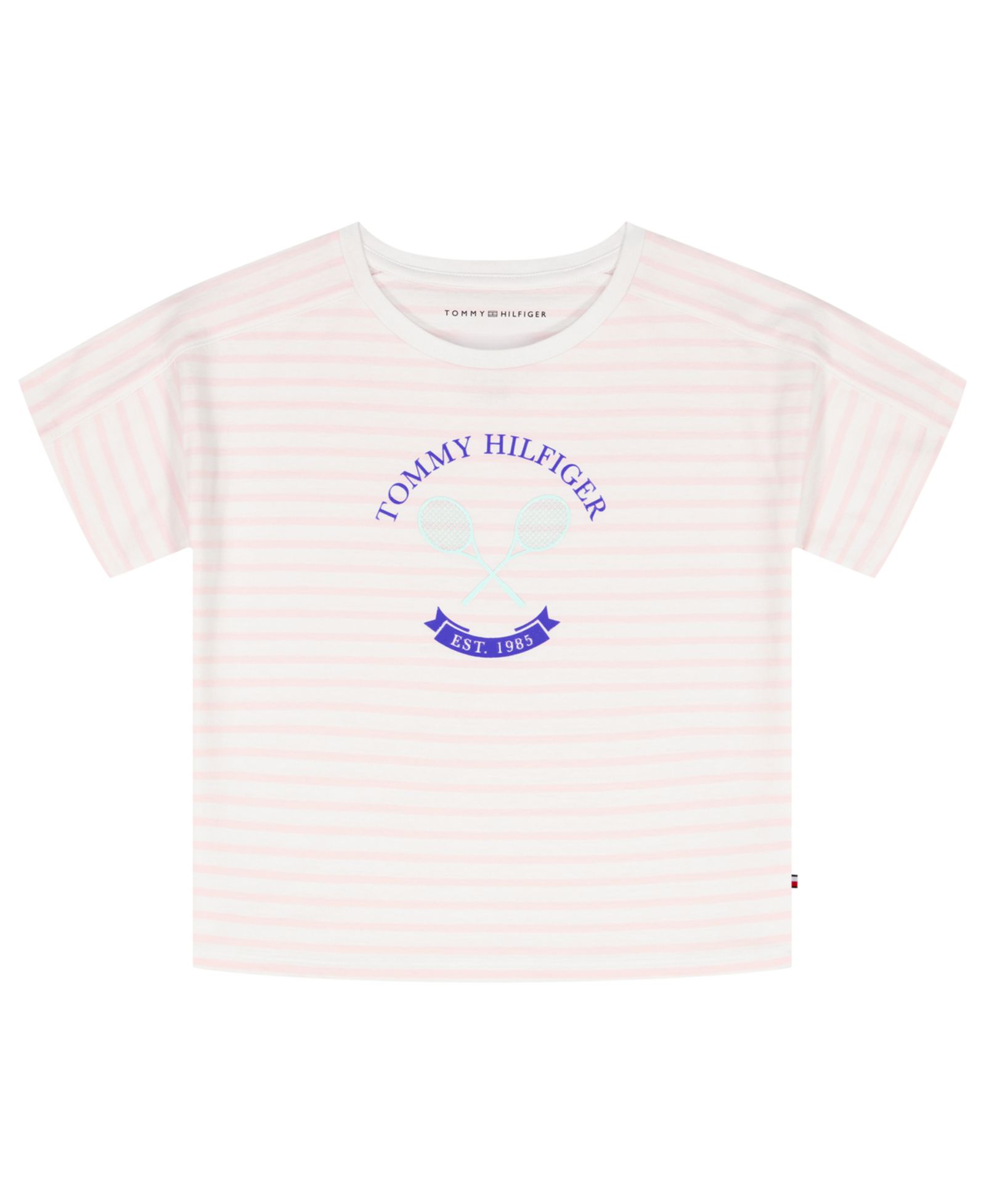Детская футболка Tommy Hilfiger 7-16 Round Neck Stripe