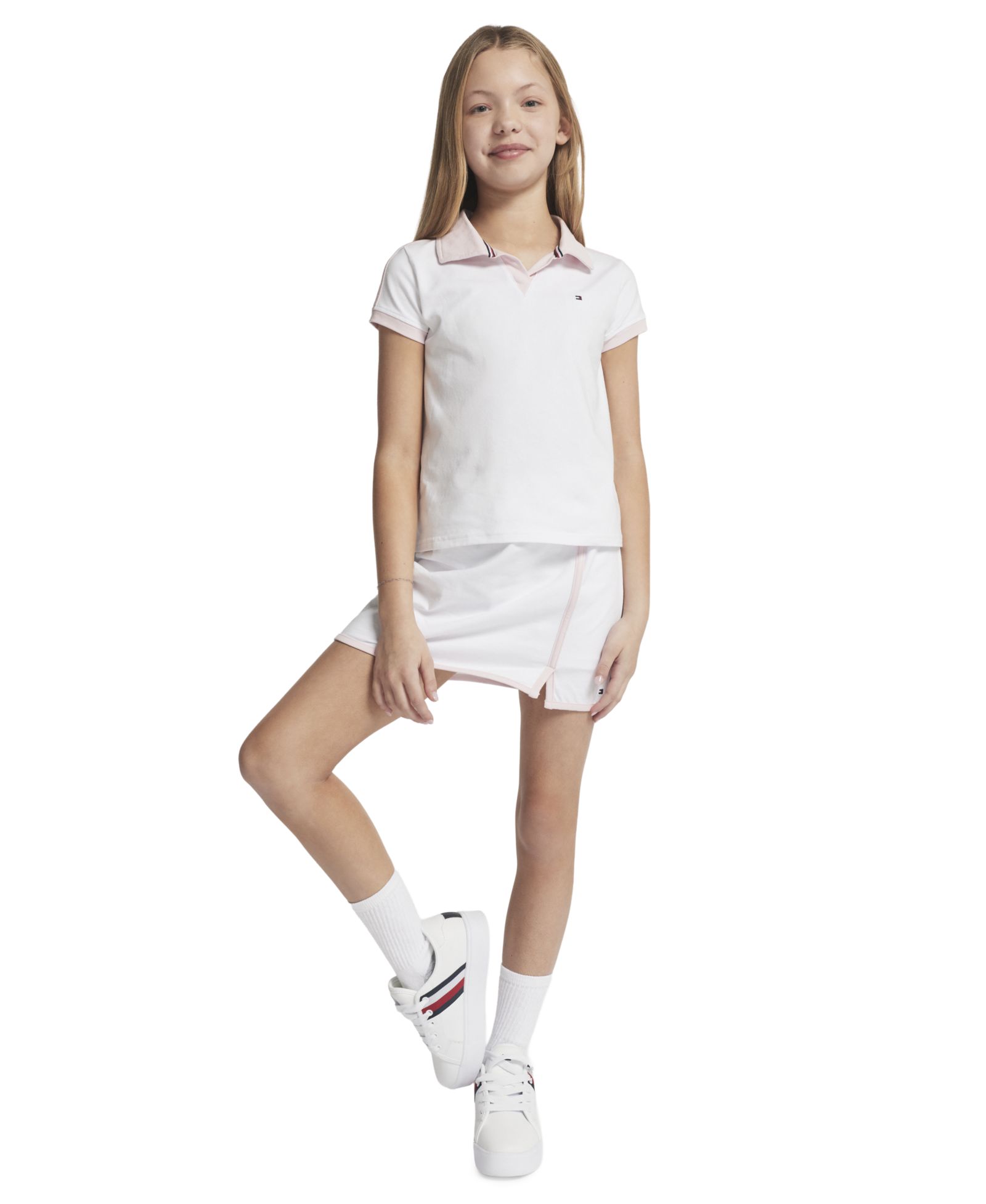 Tommy Hilfiger Girls' 7-16 Pull-On Tennis Polo Skort